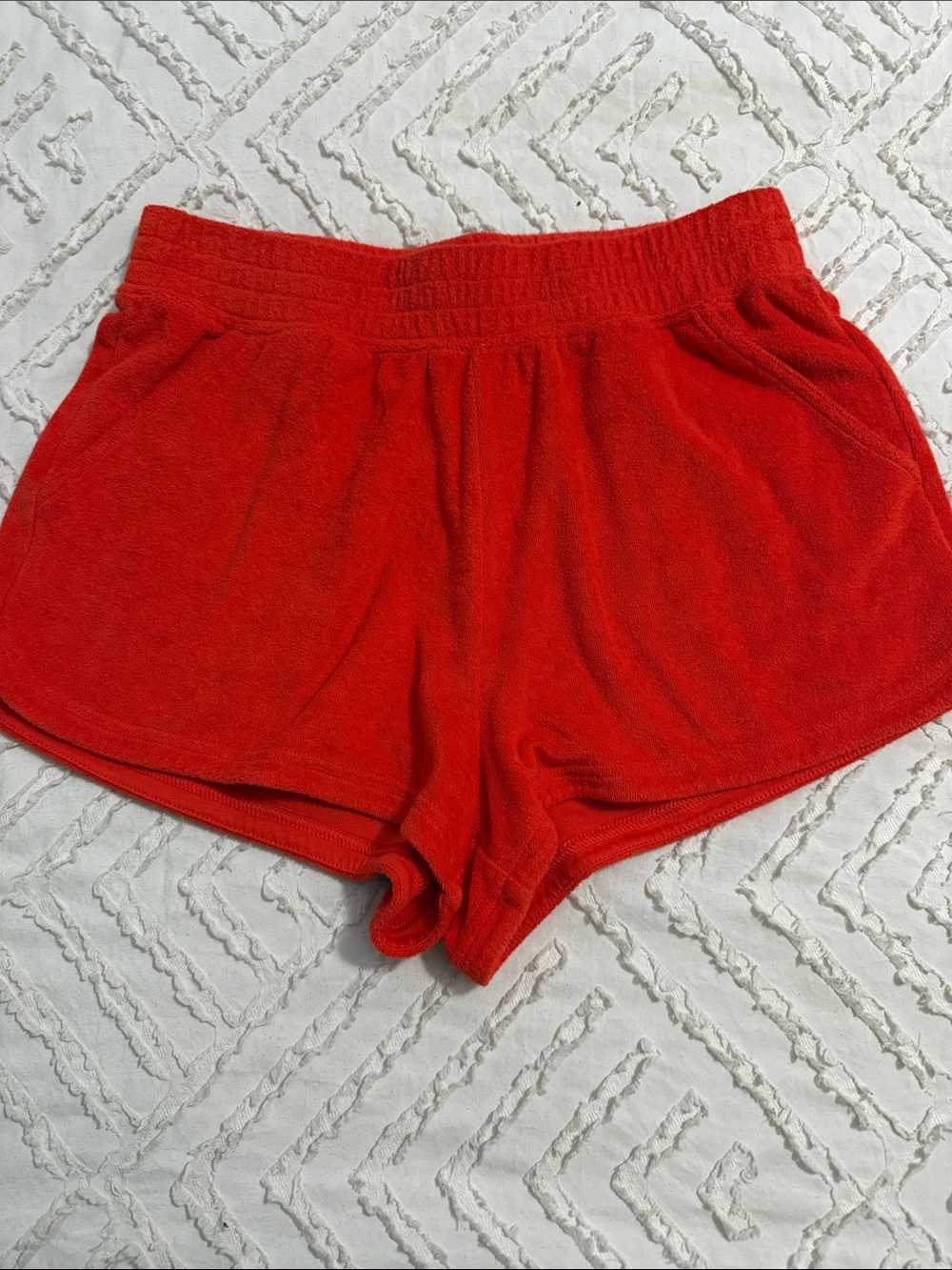 aerie Red Terry Athletic Shorts